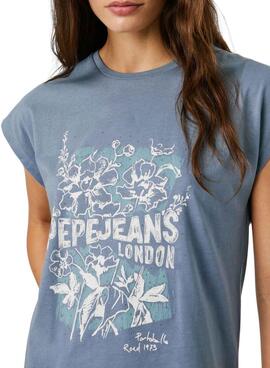T-shirt Pepe Jeans Bernice bleu pour femme