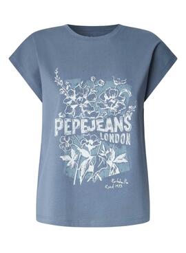 T-shirt Pepe Jeans Bernice bleu pour femme
