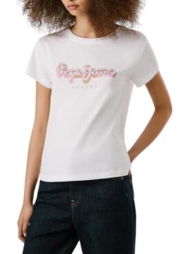 T-shirt Pepe Jeans Becky blanc pour femme