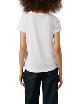 T-shirt Pepe Jeans Becky blanc pour femme