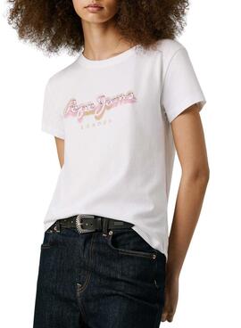 T-shirt Pepe Jeans Becky blanc pour femme