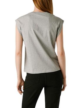 T-shirt Pepe Jeans Barry gris pour femme