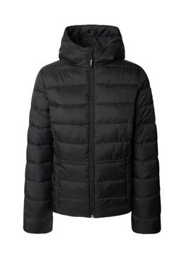Doudoune Pepe Jeans Sally longue noire pour femme