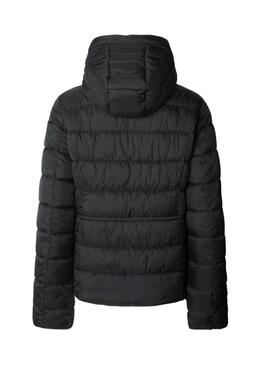 Doudoune Pepe Jeans Sally longue noire pour femme