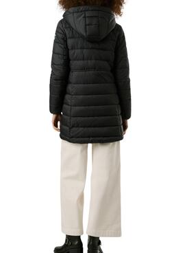 Doudoune Pepe Jeans Sally longue noire pour femme