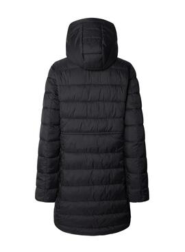Doudoune Pepe Jeans Sally longue noire pour femme
