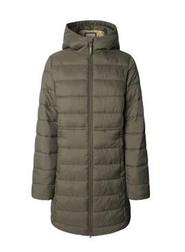 Doudoune Pepe Jeans Sally longue verte pour femmes