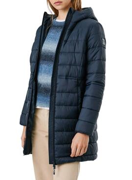 Doudoune Pepe Jeans Sally marine longue pour femme
