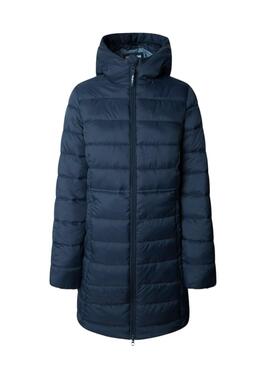 Doudoune Pepe Jeans Sally marine longue pour femme
