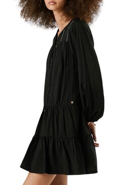 Robe Pepe Jeans Paule noire pour femme