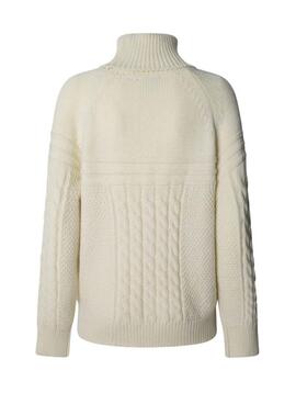 Maillot Pepe Jeans Caresse tressé beige pour femme