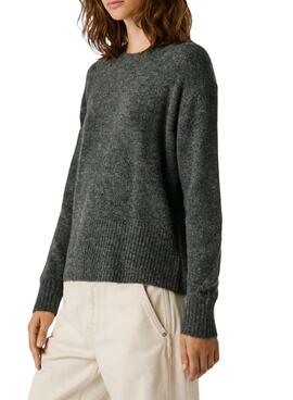 Maillot Pepe Jeans Cecil col rond gris pour femme