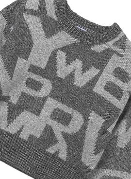 Maillot Mayoral jacquard gris pour fille
