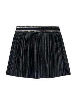 Jupe plissée noire en tricot pour fille Mayoral