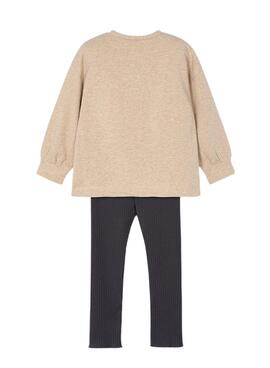 Ensemble Mayoral leggings côtelés et sweat-shirt pour fille.