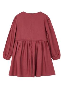 Robe Mayoral détails brodés grenat pour fille