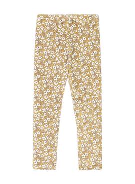 Leggings Mayoral en velours jaune pour fille
