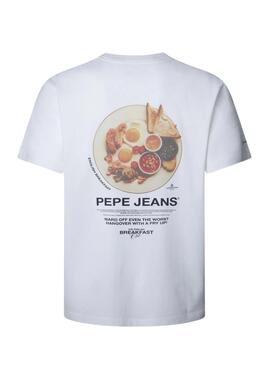 T-shirt Pepe Jeans Tony blanc pour homme