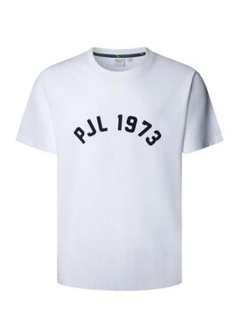 T-shirt Pepe Jeans Maverick blanc pour homme.