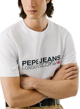 T-shirt Pepe Jeans Matthew blanc pour homme