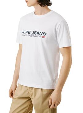 T-shirt Pepe Jeans Matthew blanc pour homme