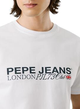 T-shirt Pepe Jeans Matthew blanc pour homme