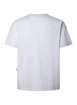 T-shirt Pepe Jeans Matthew blanc pour homme