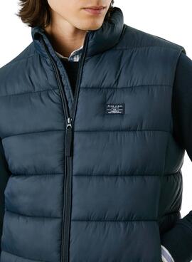 Gilet matelassé marine Pepe Jeans pour homme.