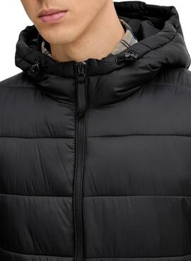 Veste matelassée avec capuche noire pour homme Pepe Jeans