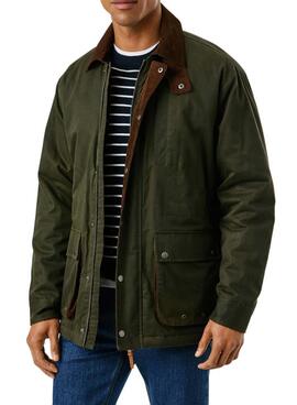 Veste cirée Pepe Jeans Joseph verte pour homme