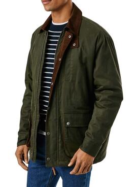 Veste cirée Pepe Jeans Joseph verte pour homme