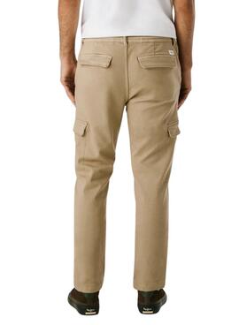 Pantalon Pepe Jeans Gymdigo Cargo beige pour homme