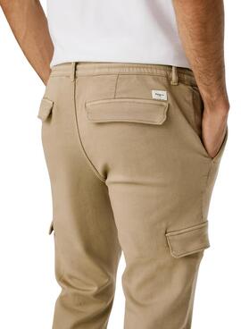 Pantalon Pepe Jeans Gymdigo Cargo beige pour homme
