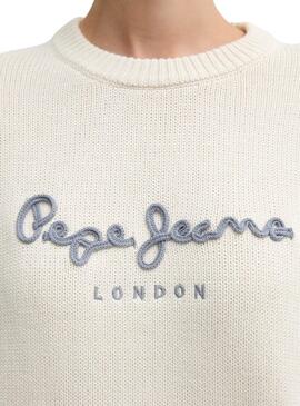 Maillot Pepe Jeans Caprice beige pour femme