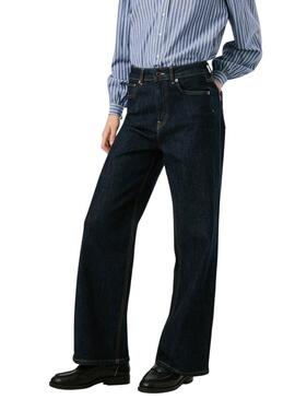 Jean Pepe Jeans Lexa à jambe droite, lavage foncé pour femme