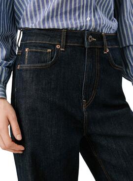 Jean Pepe Jeans Lexa à jambe droite, lavage foncé pour femme