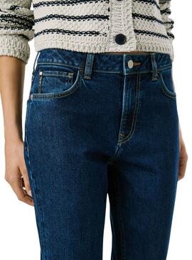 Jean Pepe Jeans Violet Tapered bleu pour femme