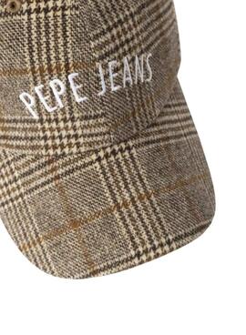 Casquette Pepe Jeans Fernand à carreaux pour femme.
