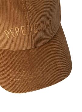 Casquette Pepe Jeans Fancy en velours de chameau pour femme