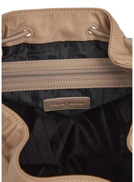 Sac à dos Pepe Jeans Gaetana beige pour femme