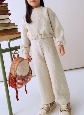 Survêtement rembourré beige Mayoral pour fille