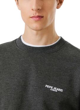 Sweat-shirt Pepe Jeans Terry col rond gris pour homme