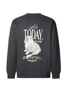 Sweat-shirt Pepe Jeans Terry col rond gris pour homme
