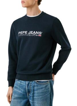 Sweatshirt Pepe Jeans Matthew col rond marine pour homme
