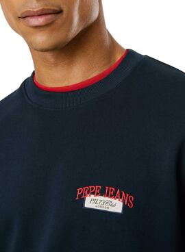 Sweat Pepe Jeans Mason col rond marine pour homme