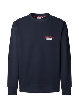 Sweat Pepe Jeans Mason col rond marine pour homme
