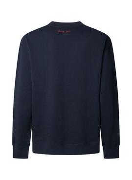 Sweat Pepe Jeans Mason col rond marine pour homme