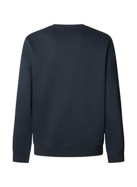 Sweatshirt Pepe Jeans Macbeth logo col rond marine pour homme