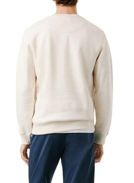 Sweat-shirt Pepe Jeans Plain Crew beige pour homme.