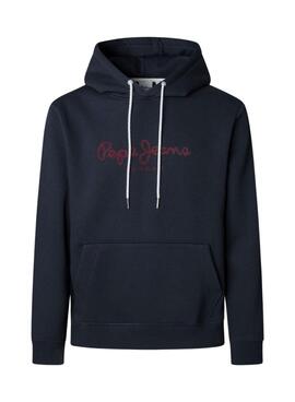 Sweat à capuche Pepe Jeans Macbeth avec logo marin pour homme.